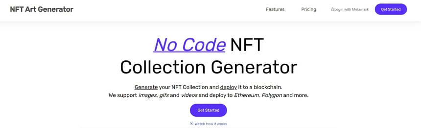 پلتفرم NFT Generator